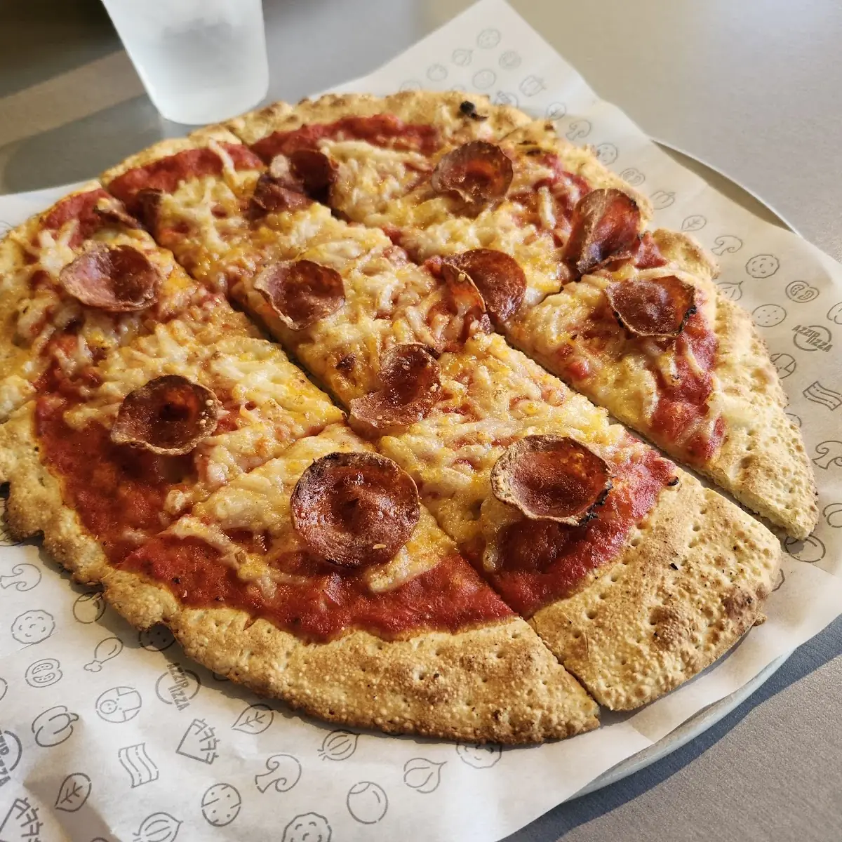 Non-Dairy Cheese and Pepperoni Pizza
