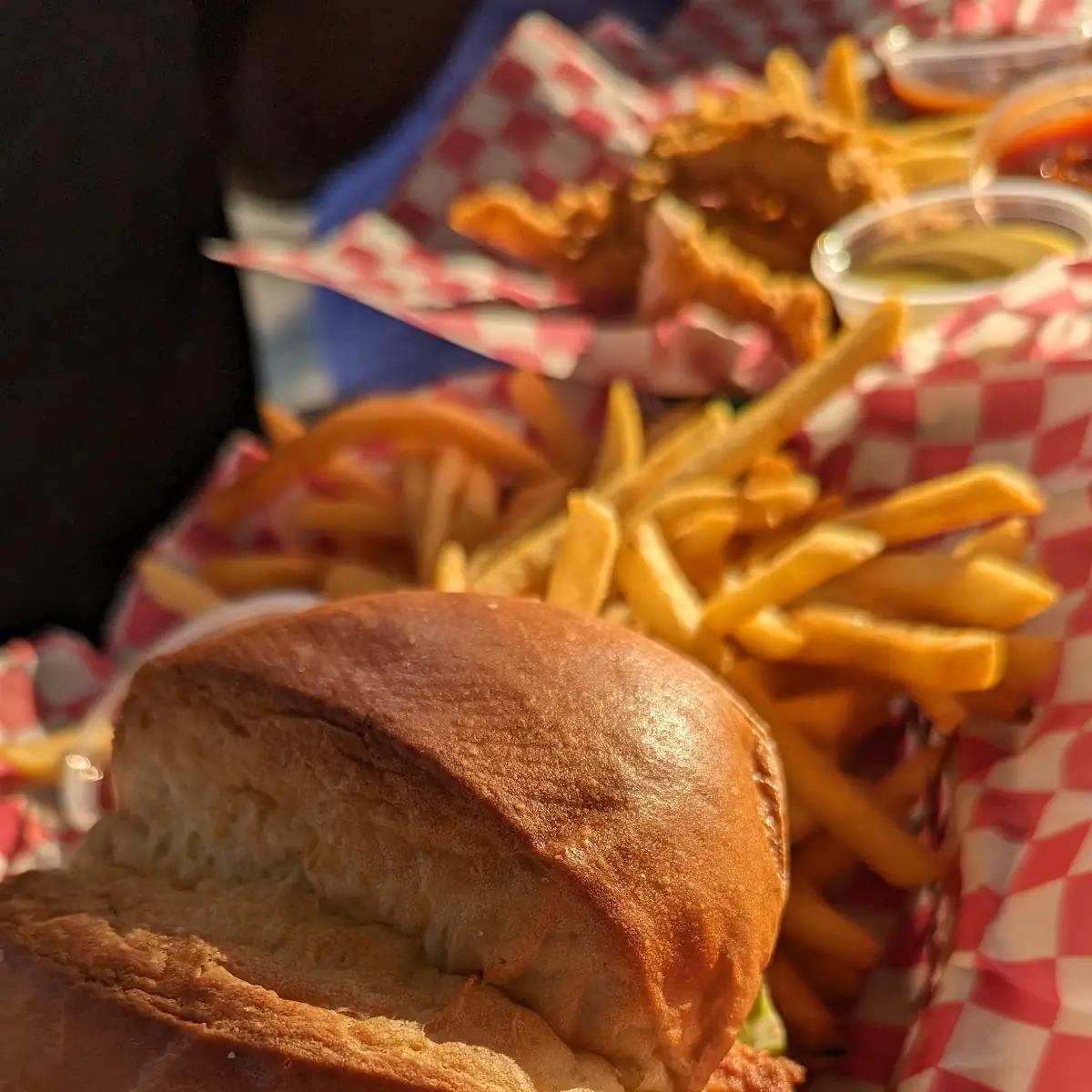 Fried Catfish Sandwich with Fries