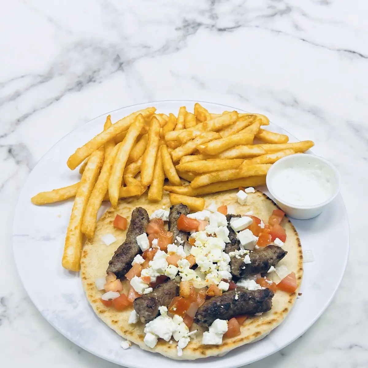Two Eggs & Gyro Meat