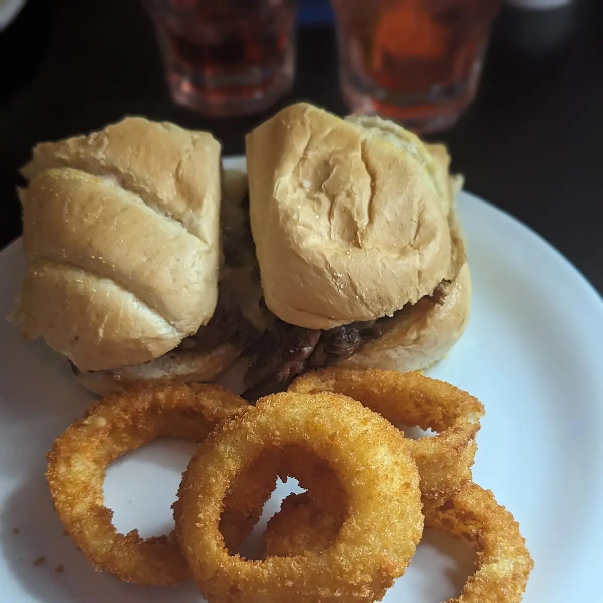 Philly Sandwich with Onion Wings