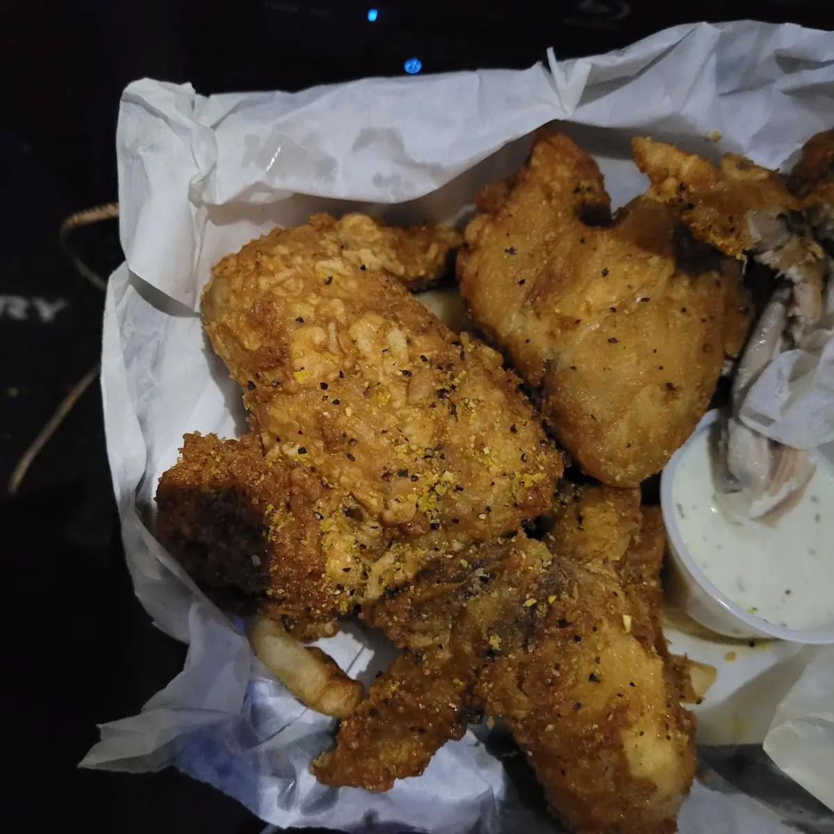 Lemon Pepper Wings and Fries