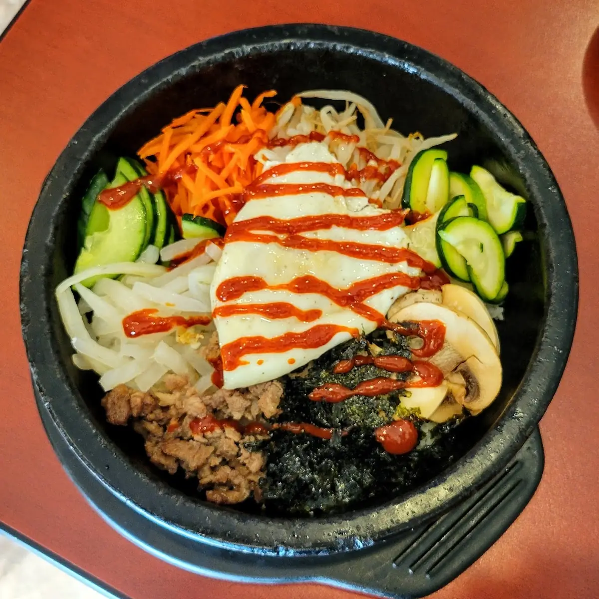 Hot Stone Pot Bibimbob with Steamed Rice