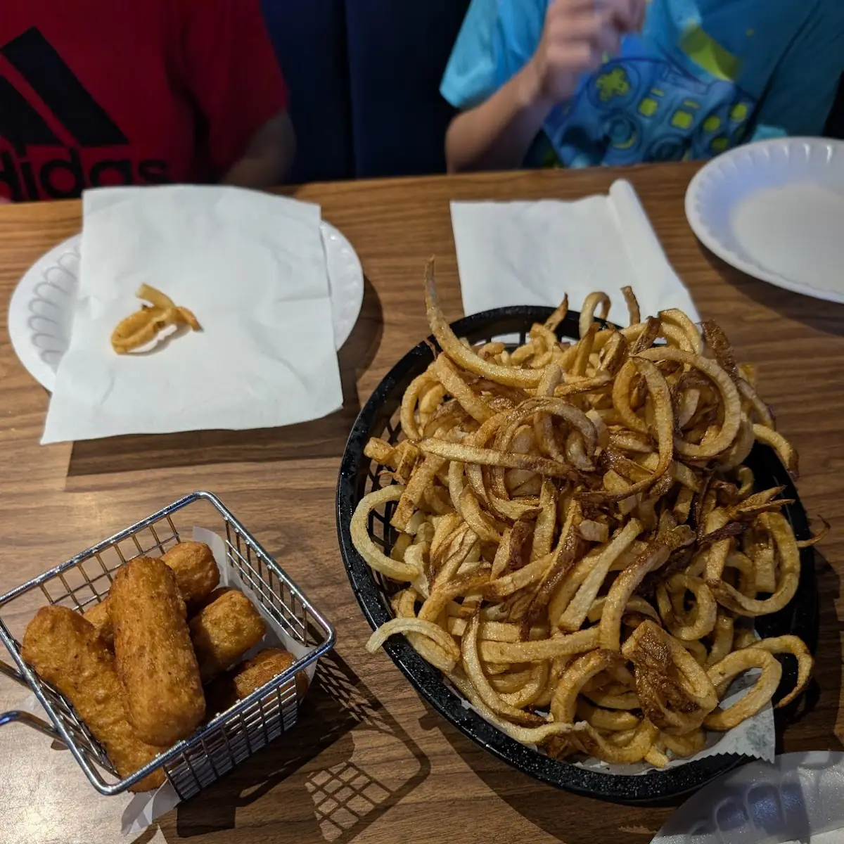 Cheese Sticks and Curly Fries