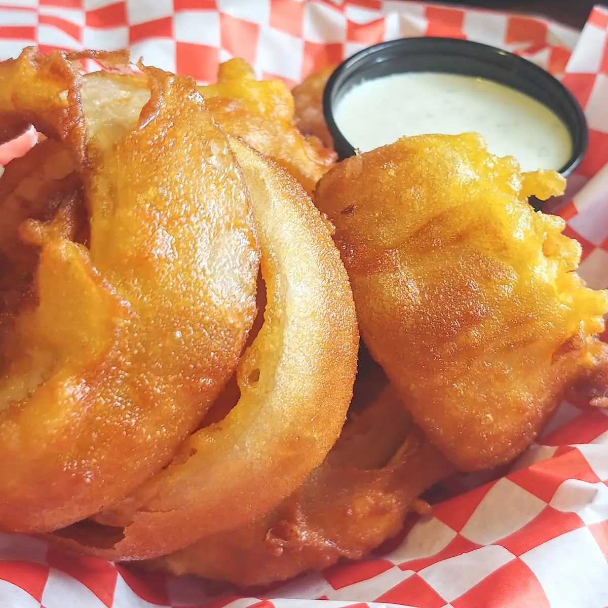 Onion Rings with Ranch Dressing