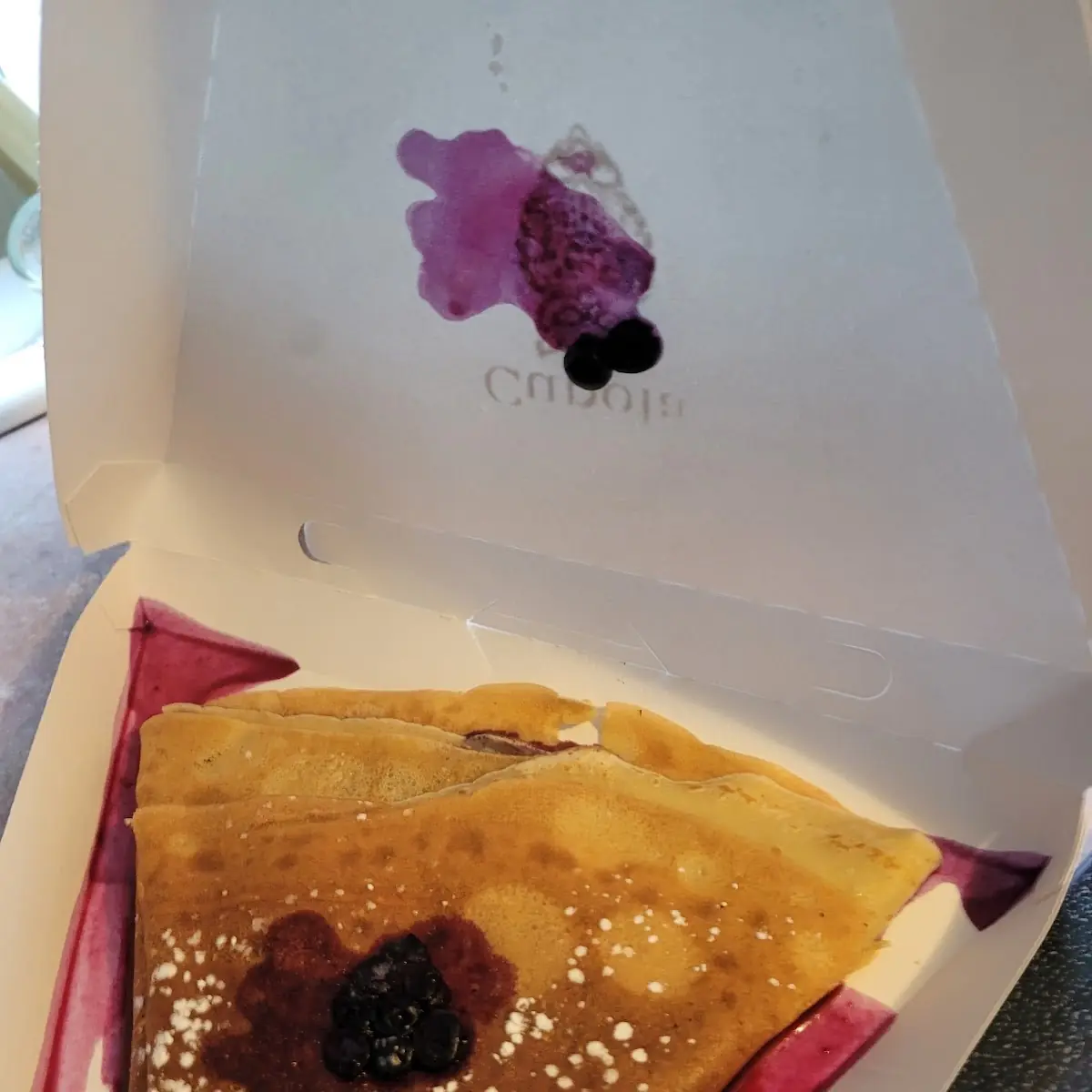 Blueberry Lemon Curd Crepe