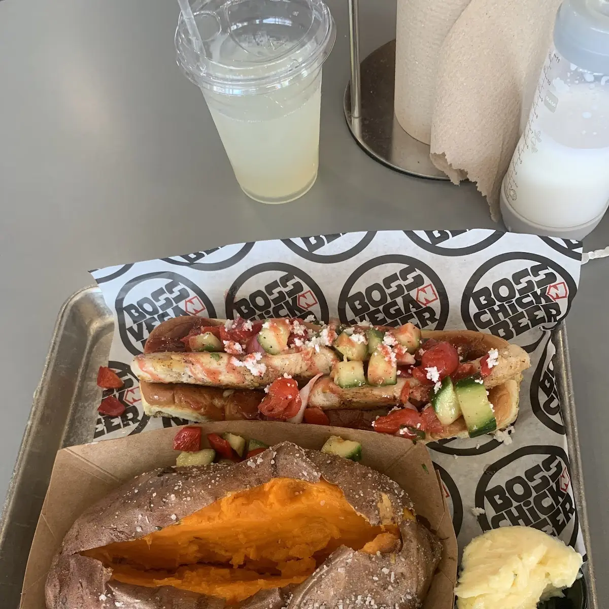 Giant Stuffed Sweet Potato