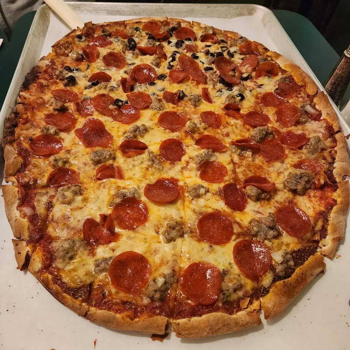 Pepperoni and Sausage Pizza