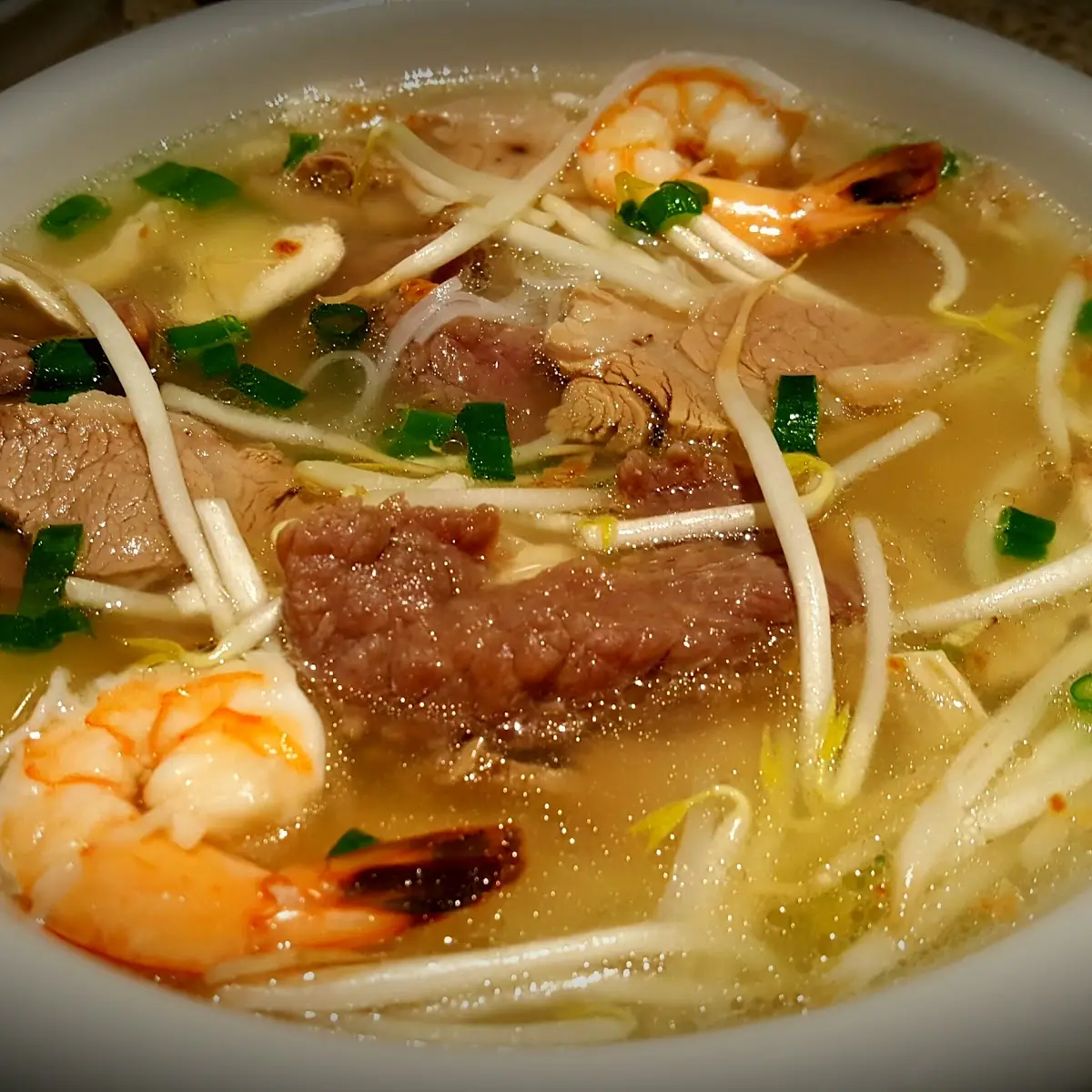 Combination Rice Noodle Soup