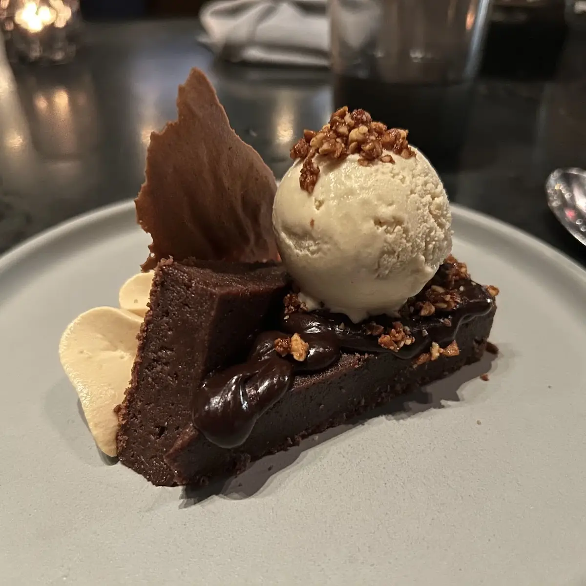 Chocolate Cake and Ice Cream Dessert