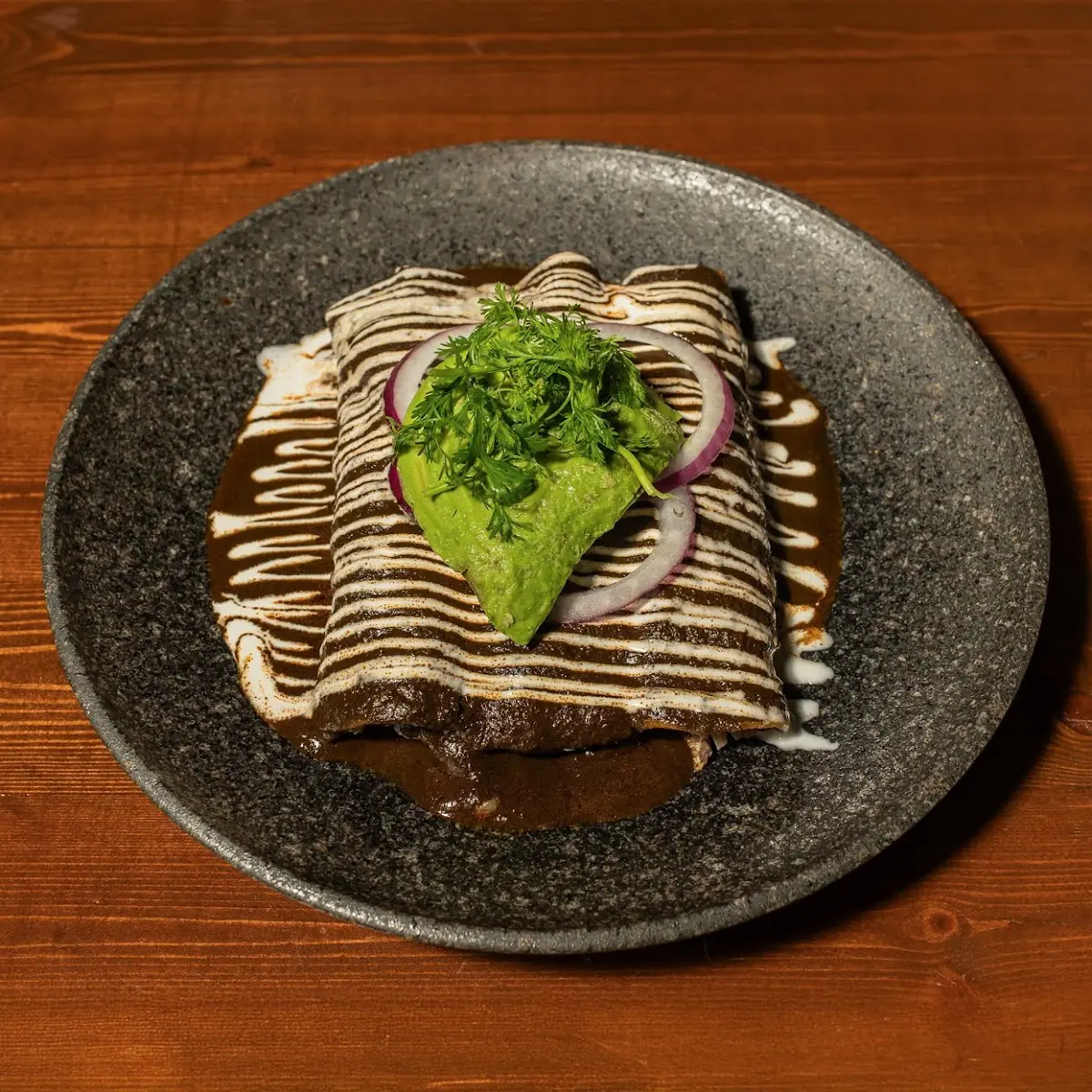Black Sesame Chicken Enchiladas