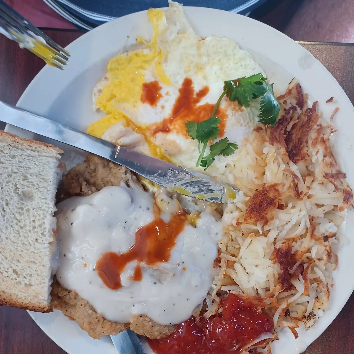 Chicken Fried Steak with Eggs