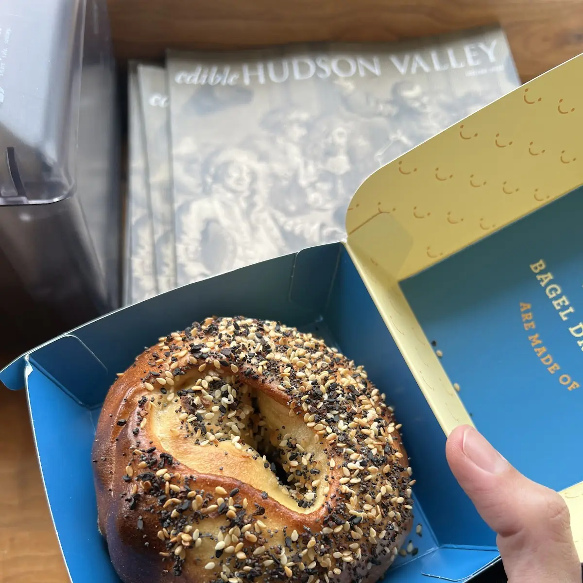 Egg and Cheese on Everything Bagel
