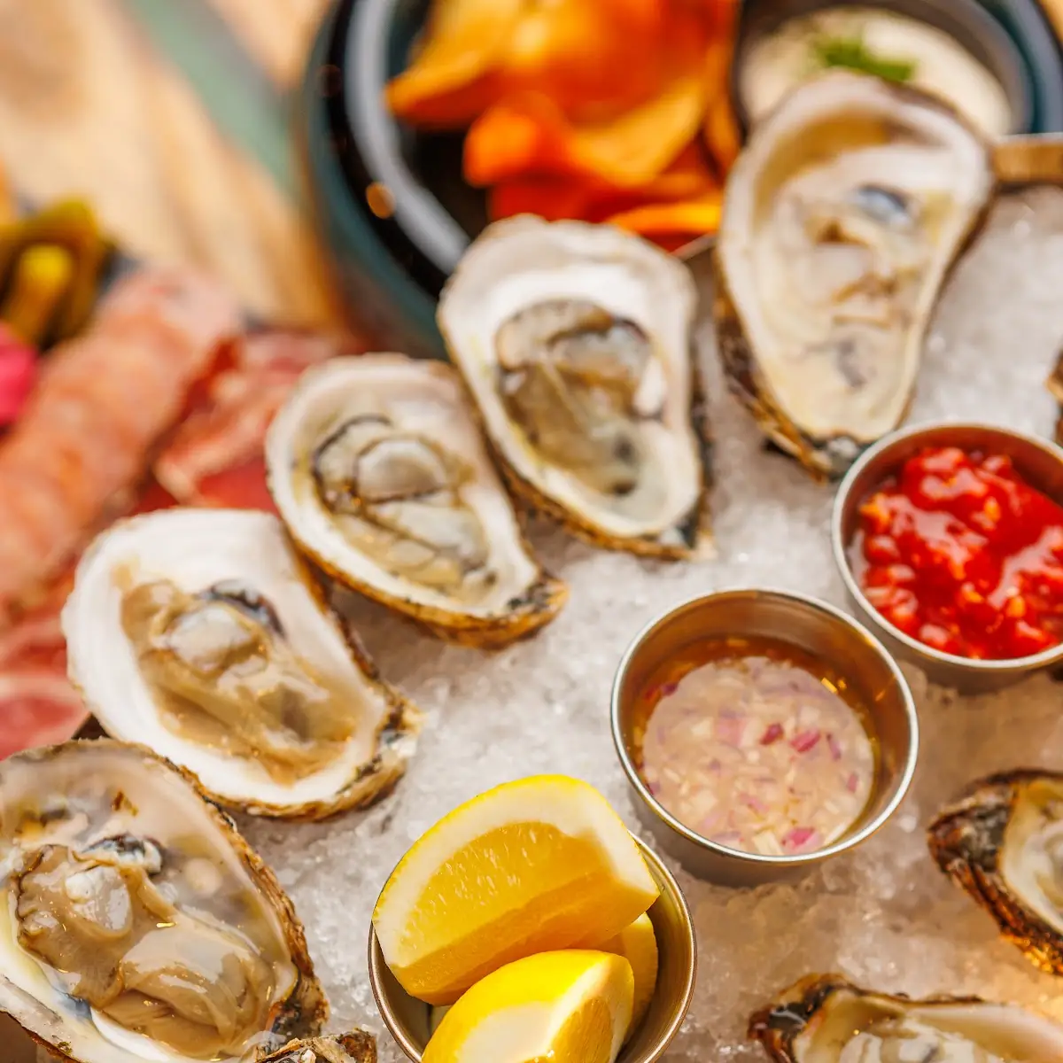 Cold Water Oysters on the 1 2 Shell
