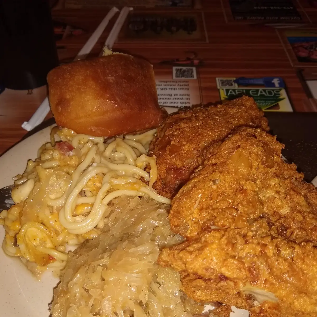 Buffet Fried Chicken Cabbage Cornbread