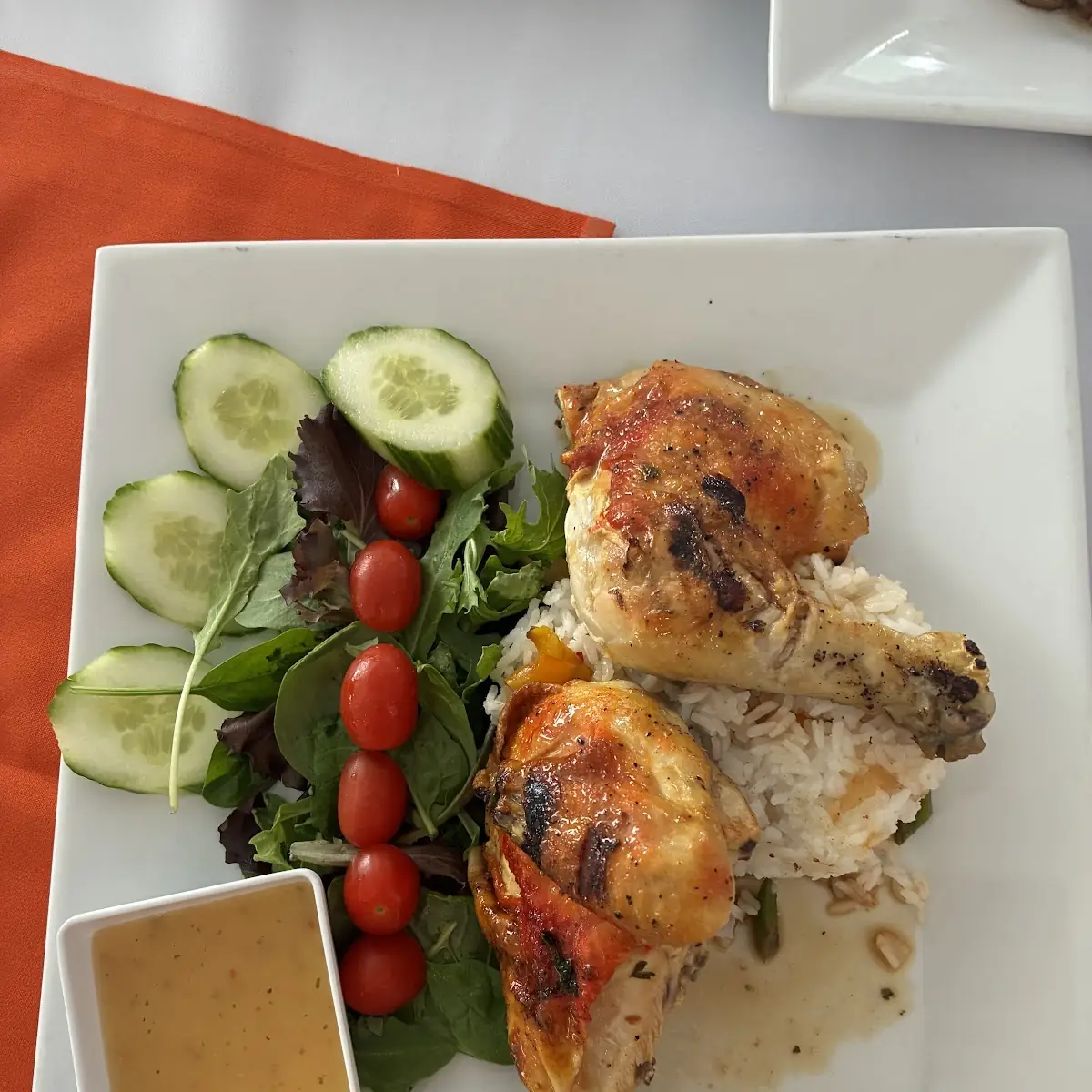 Roasted Chicken 1 2 Rice and Salad