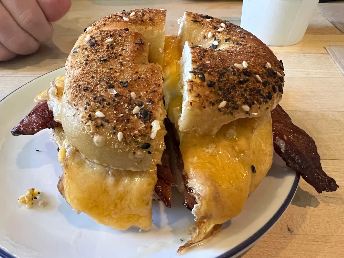Bacon Egg and Cheese on Everything Bagel