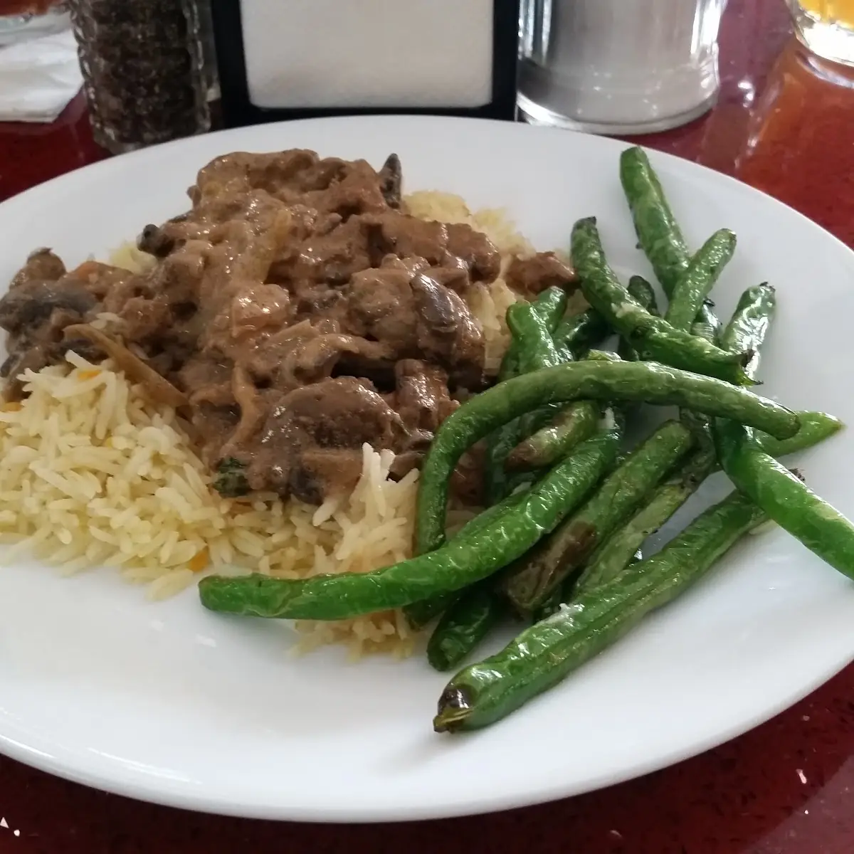 Beef Stroganoff and Green Beans