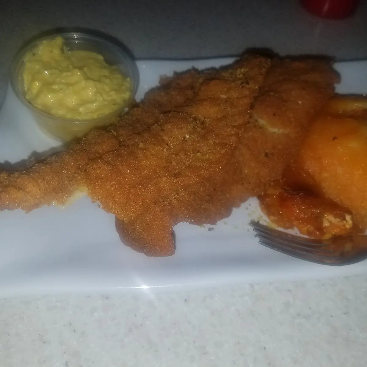 Mustard Catfish Dinner