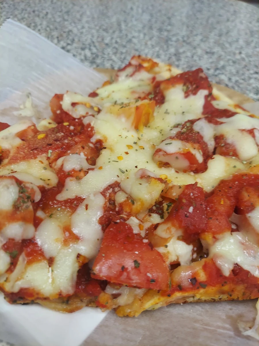Chicken Parmesan Slice with Chunks of Tomatoes