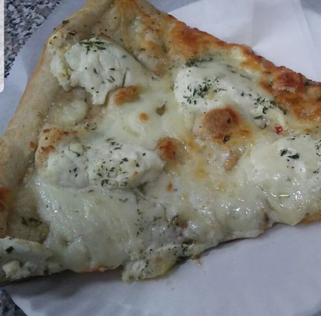 White Pizza Slice
