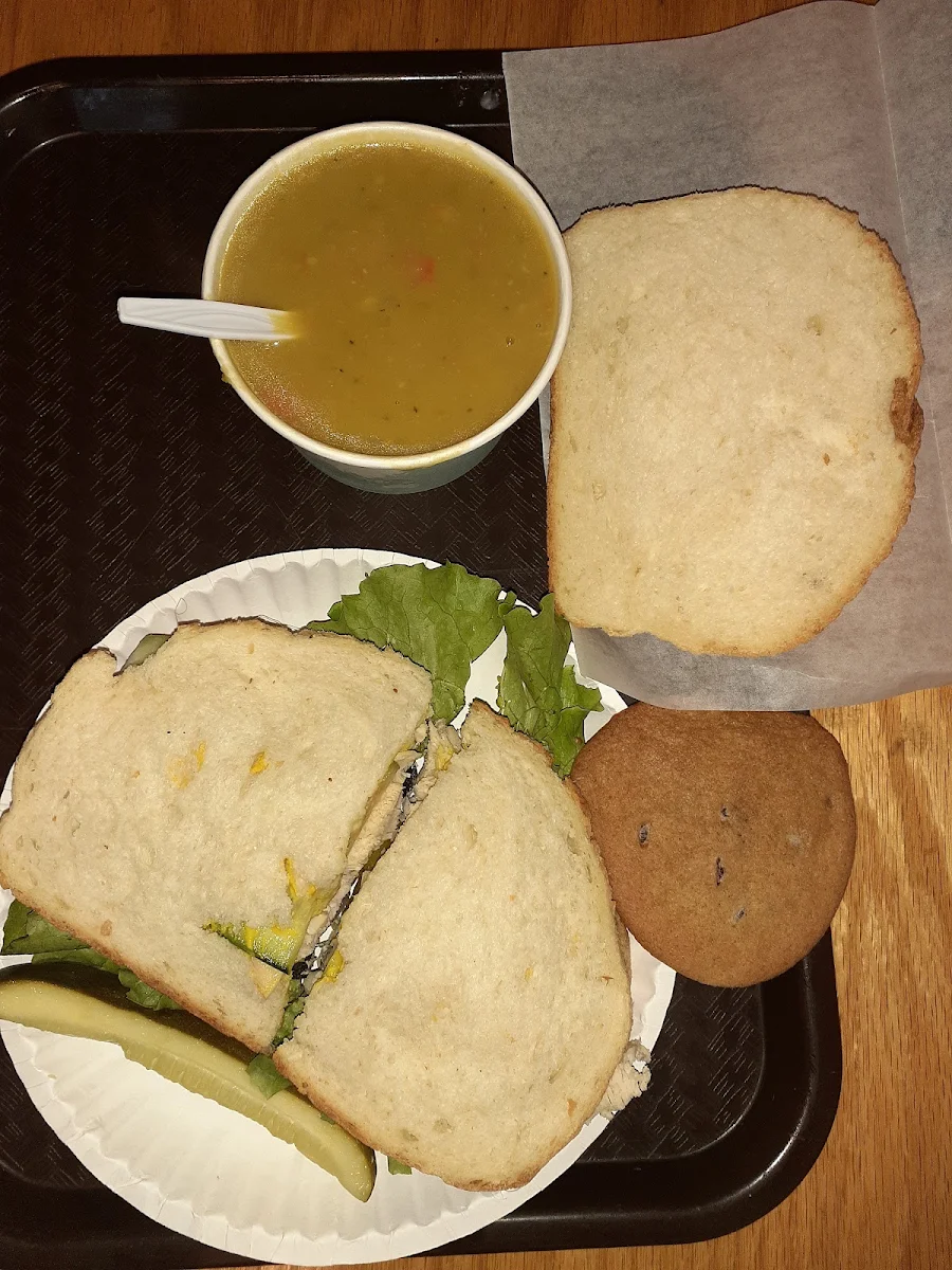 Roasted Turkey Sandwich Split Pea Soup
