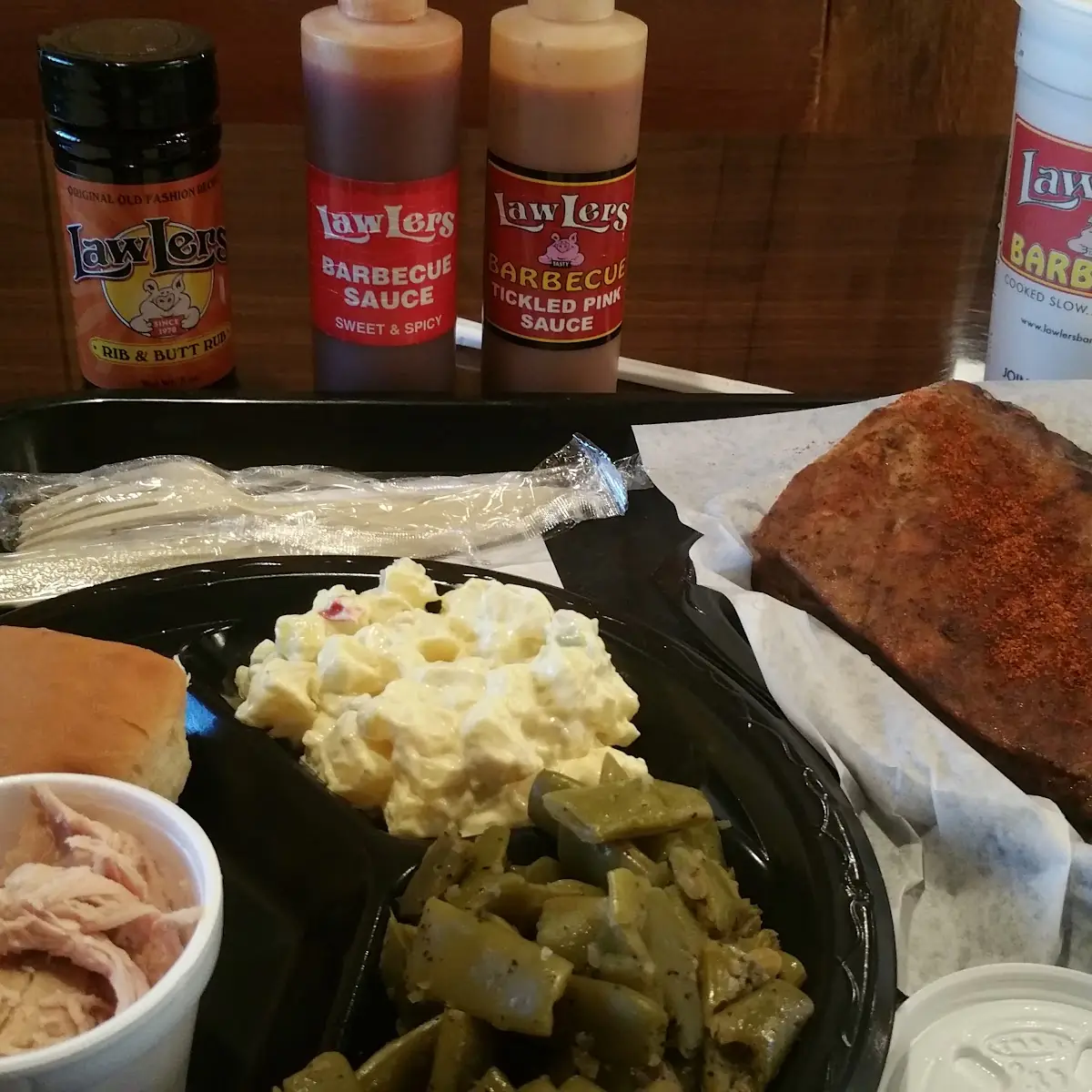 Ribs Potato Salad Green Beans