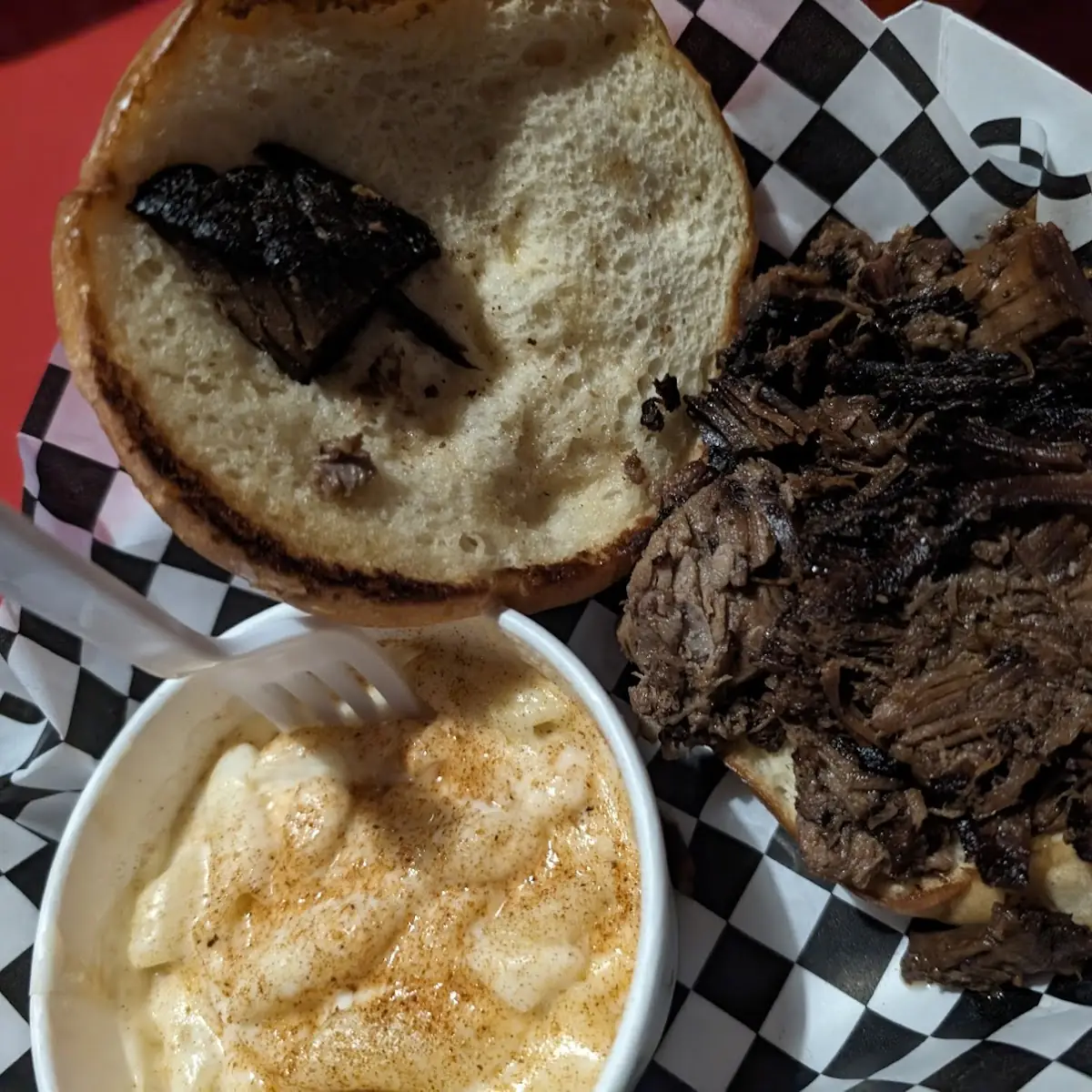 Burnt End Style Brisket Sandwich