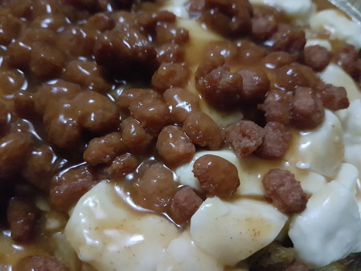 Poutine Sauce BBQ Et Simili Bacon A L'érable