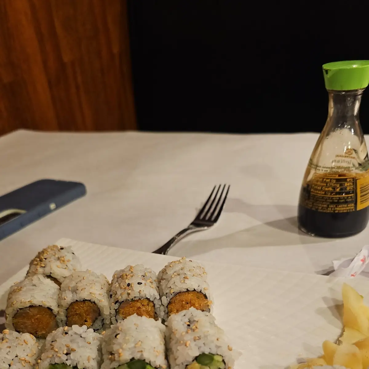 White Rice Fish and Cucumber Rolls