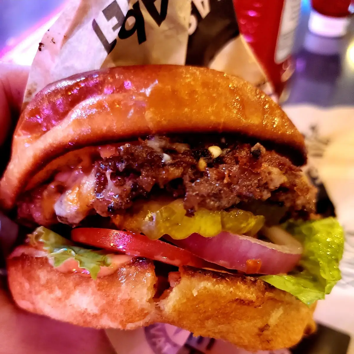 Single Patty Smash Burger with Firecracker Sauce