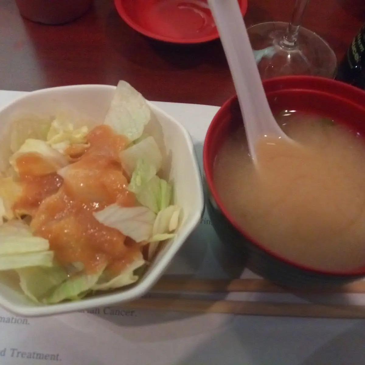 Salad and Miso Soup