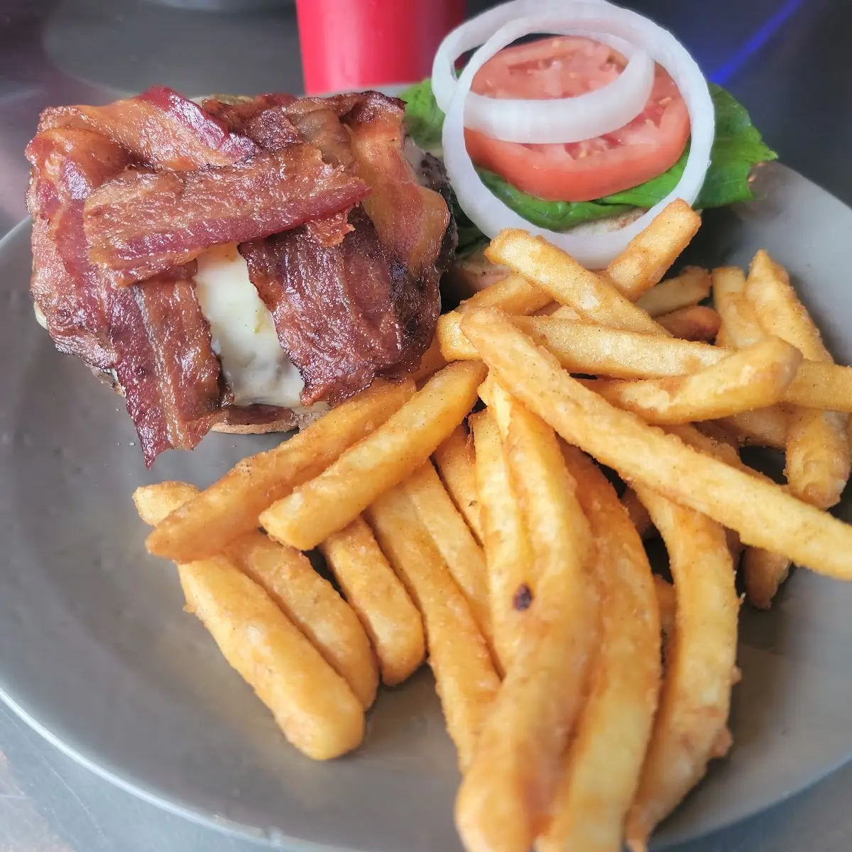 Bacon Cheeseburger and Fries