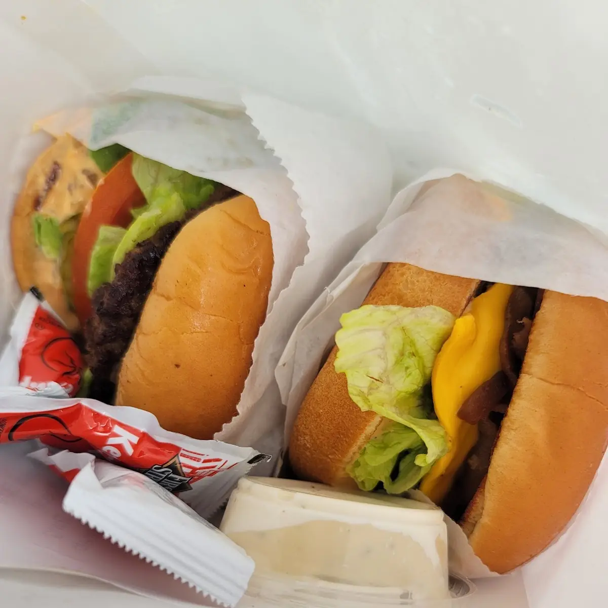 Bacon Hamburger and Bacon Cheeseburger