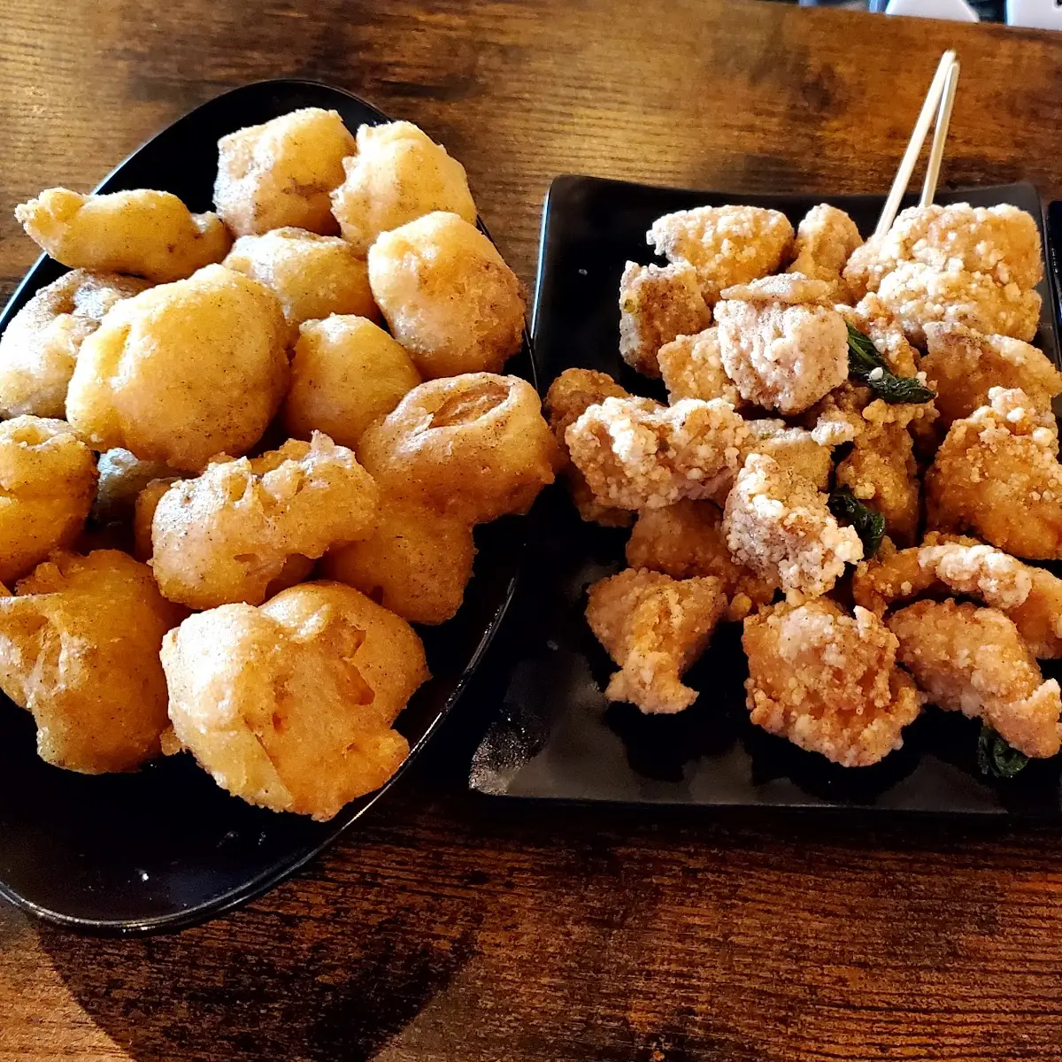 Basil Popcorn Chicken Fried King Mushrooms Fried Tofu