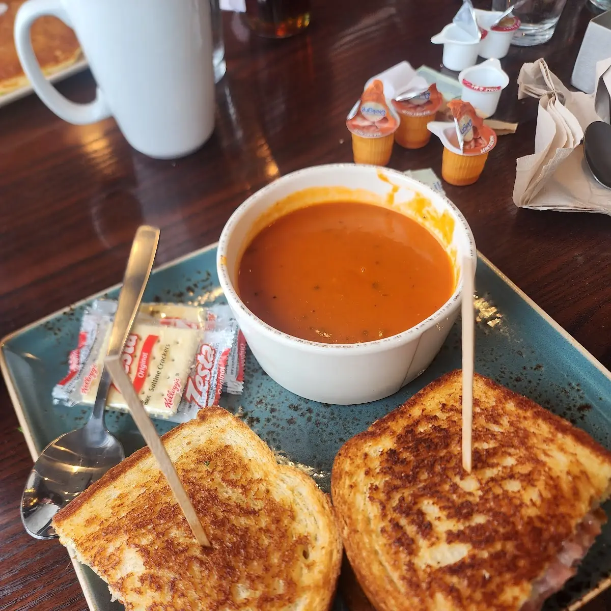Grilled Ham & Cheese and Tomato Soup