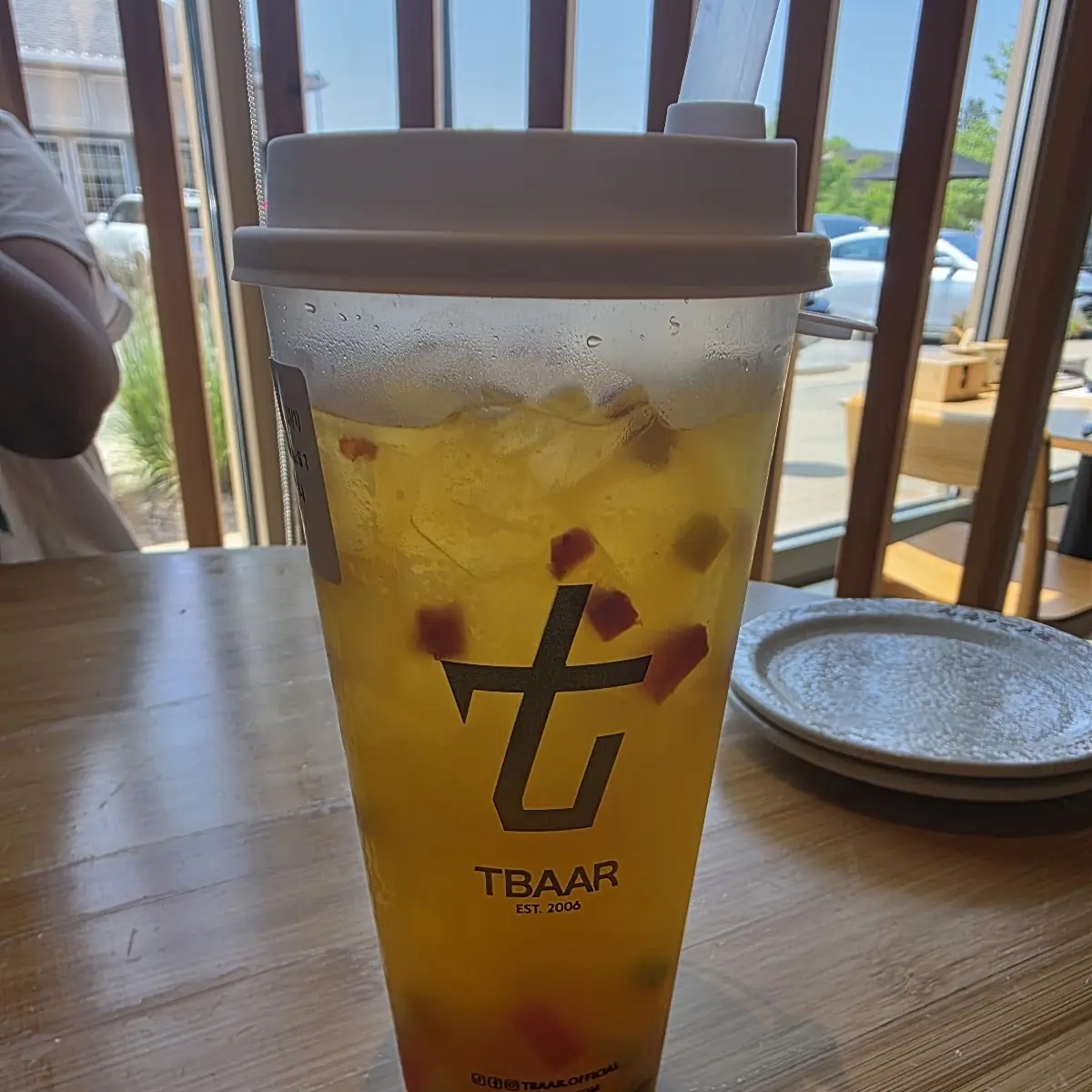 Peach Green Tea w Milk Foam L