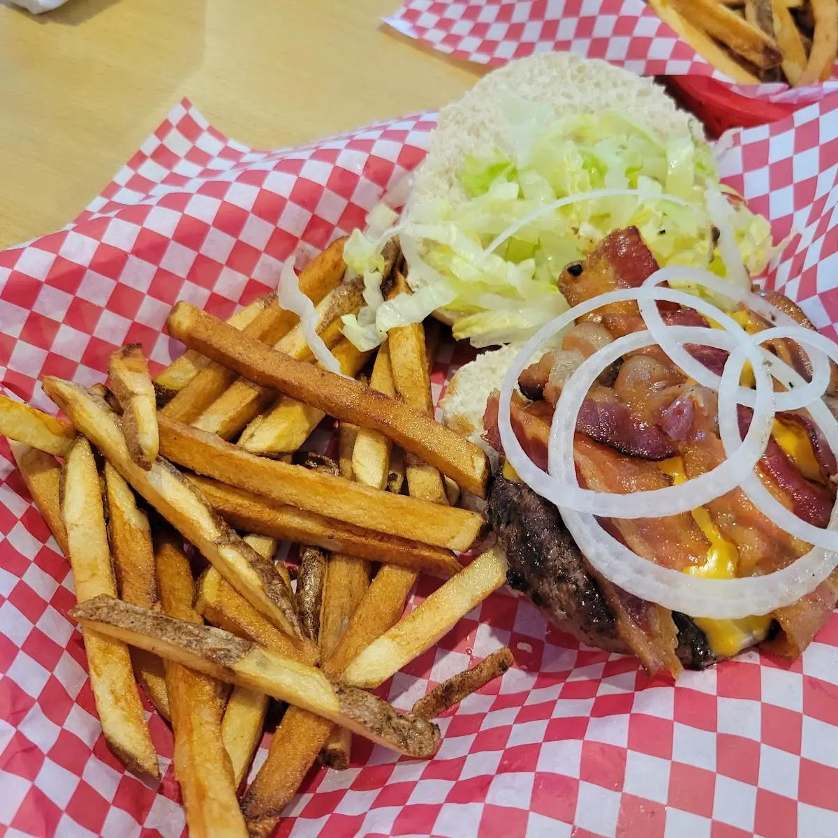 Bacon Cheeseburger and Fries