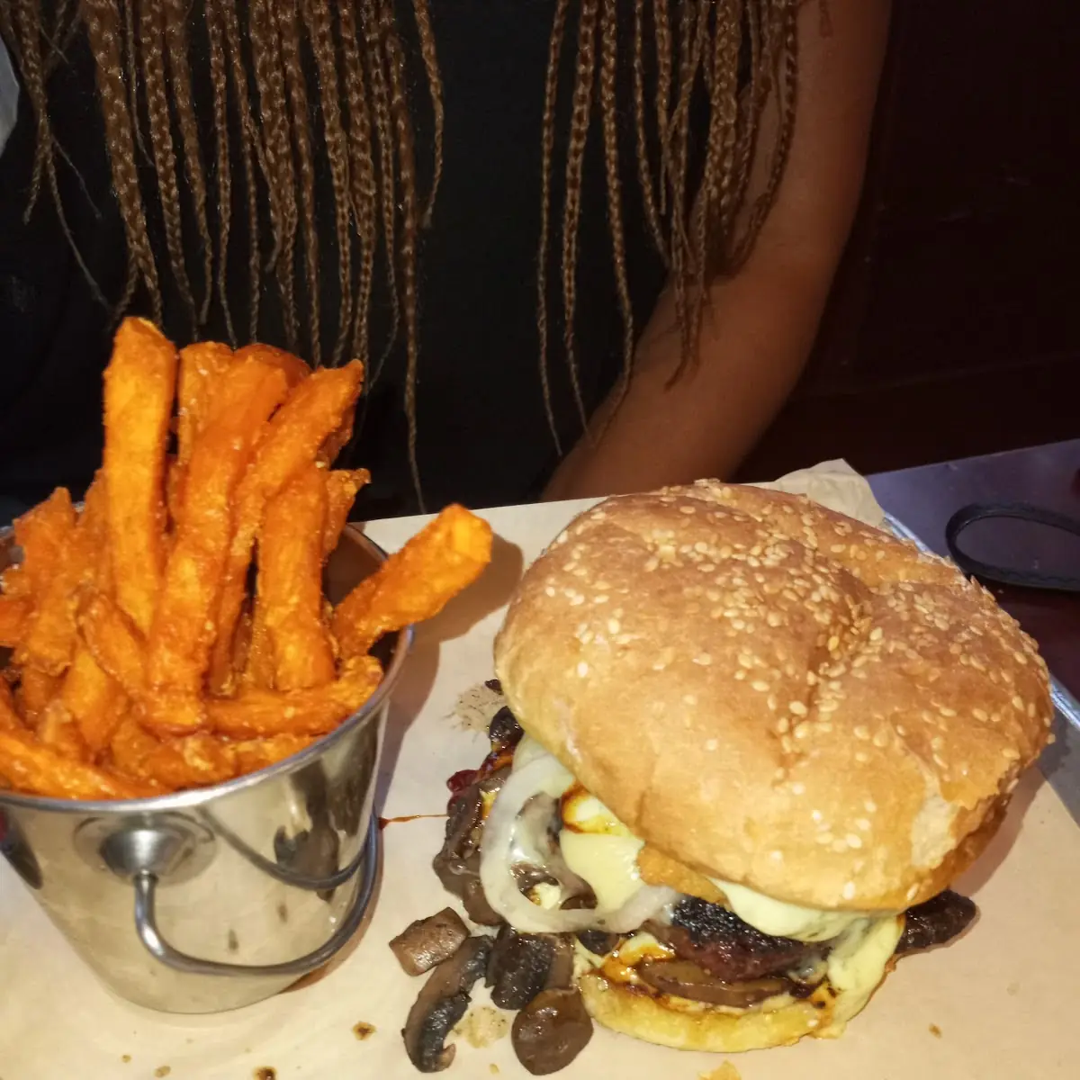 BYOB Burger Fried Oyster Mushroom