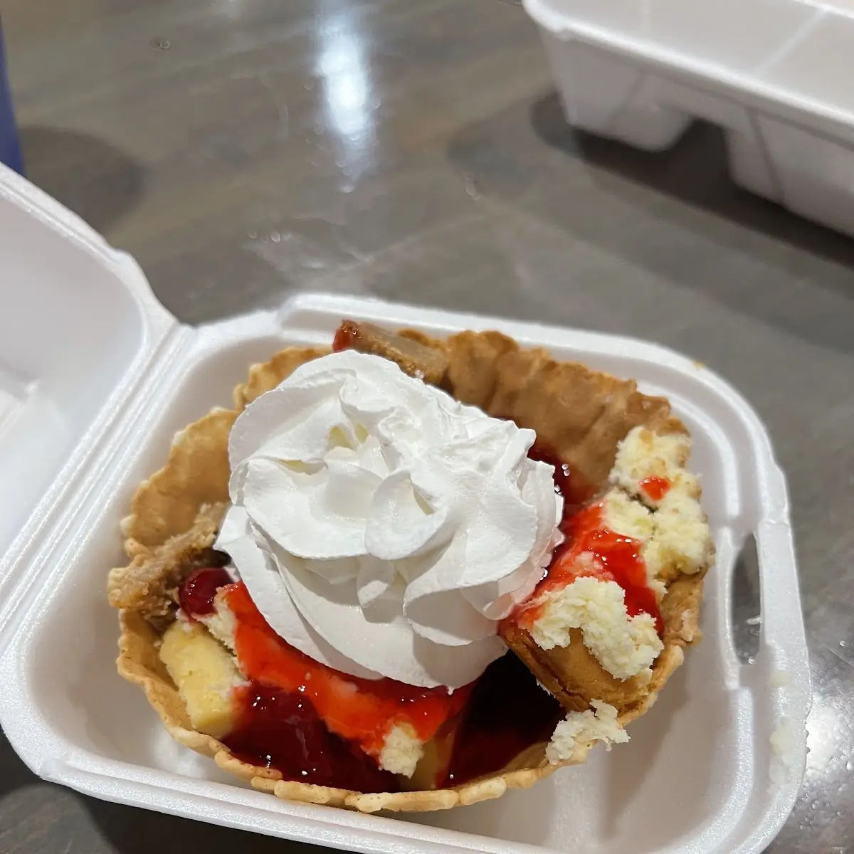 Waffle Cone Strawberry Cheesecake