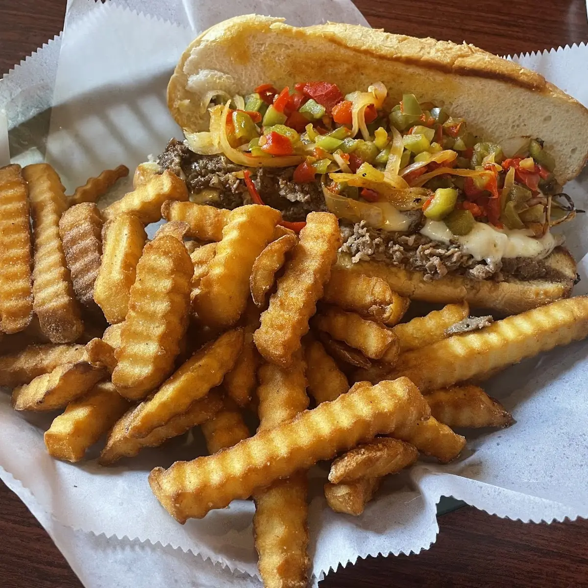Philly Cheesesteak and Fries