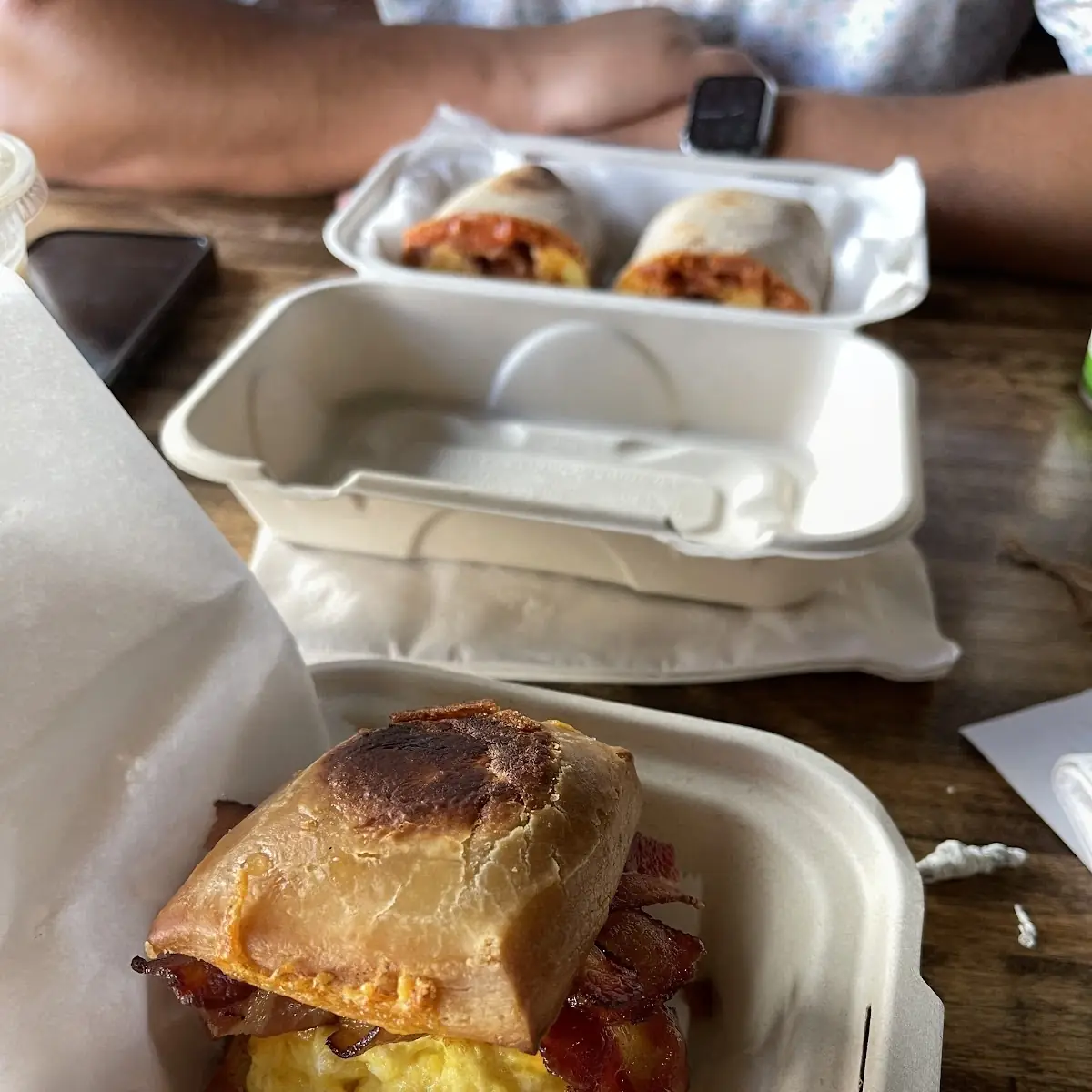 Egg Biscuit-Wich Sriracha Cheddar
