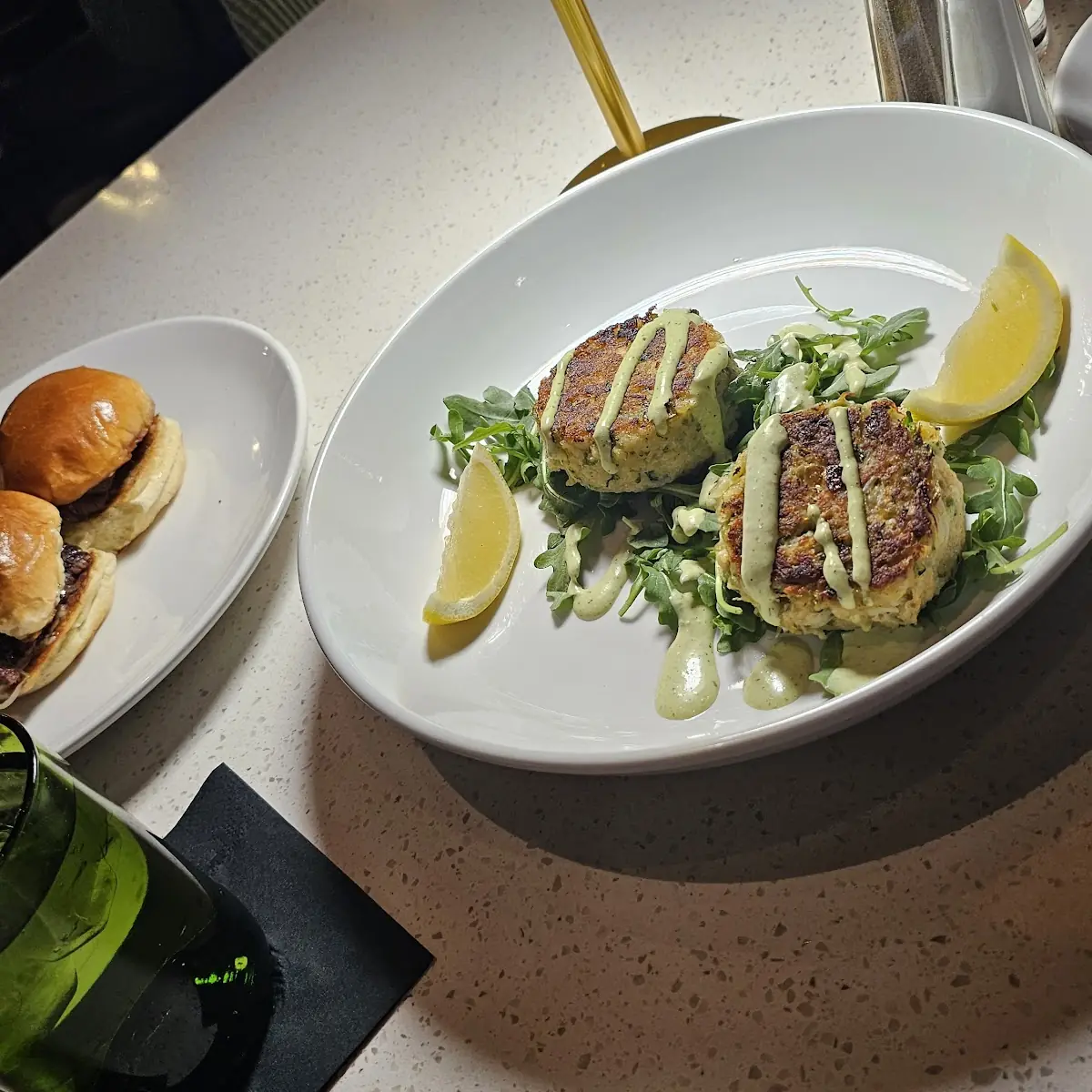 Crab Cakes and Steak Sliders