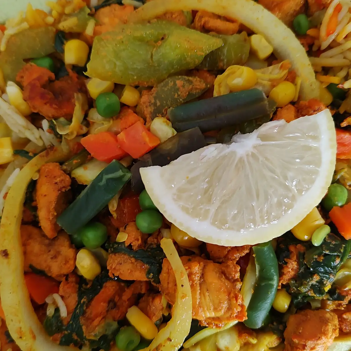Chicken Rice and Vegetables
