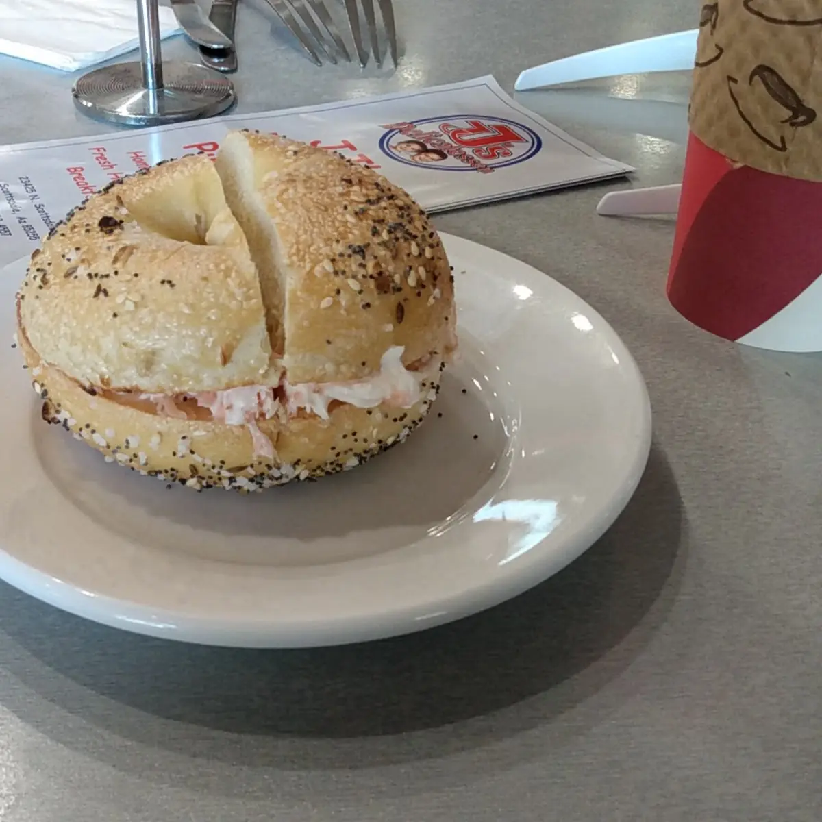 Everything Bagel with Salmon