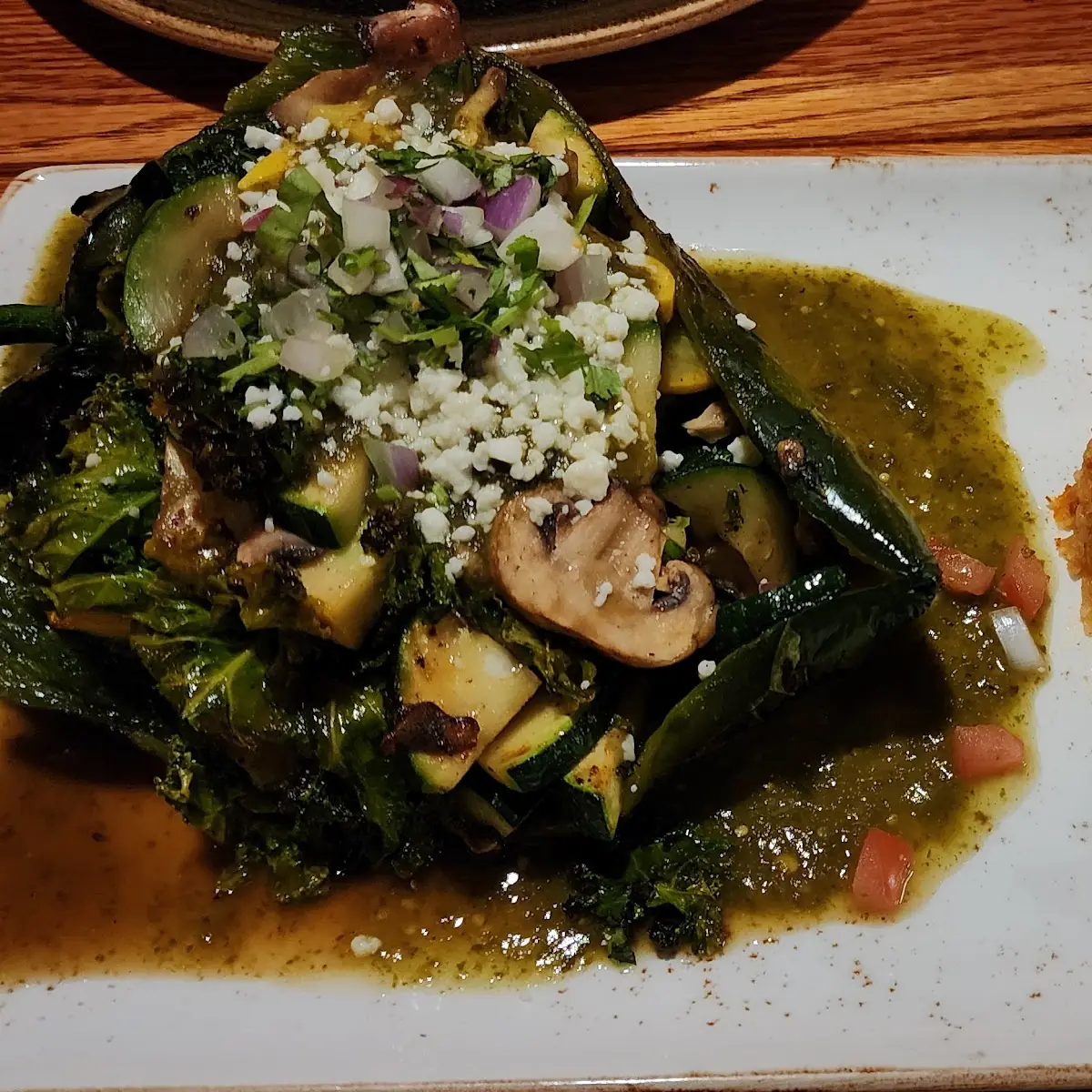 Poblano Peppers with Seasonal Vegetables