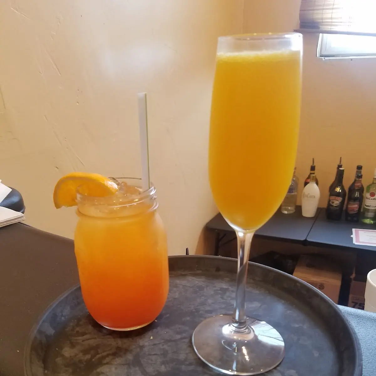 Tequila Sunrise and Mimosa
