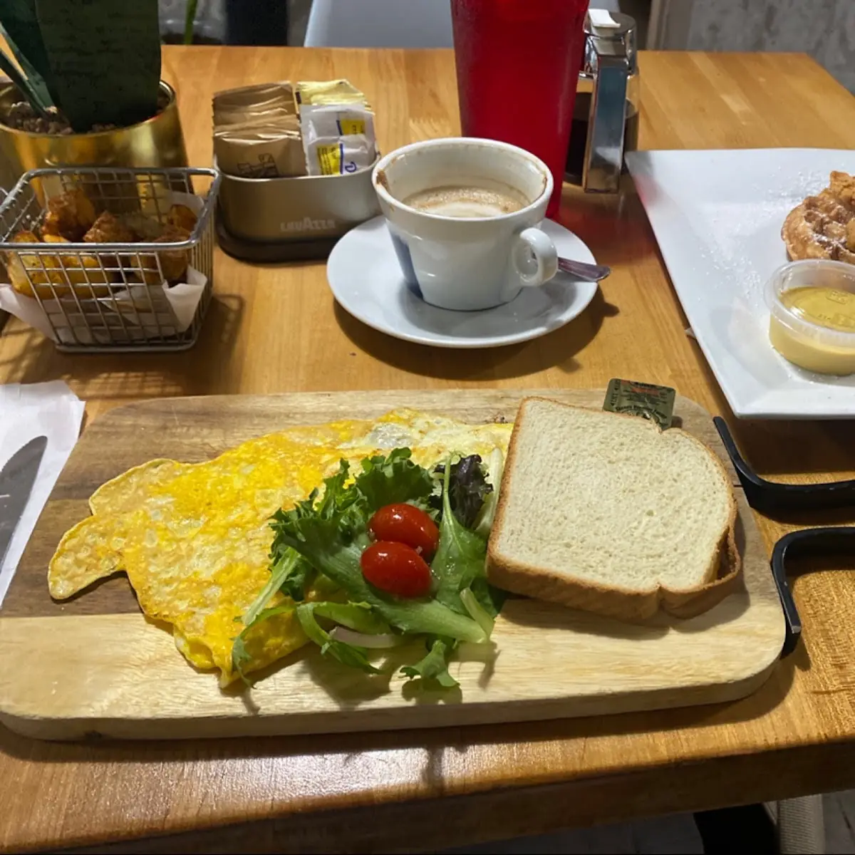 Chicken Waffles Eggs and Toast