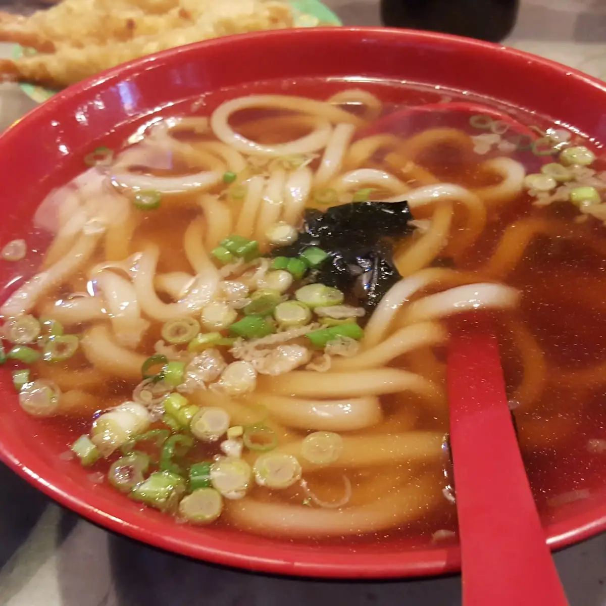 Udon with Tempura Shrimp