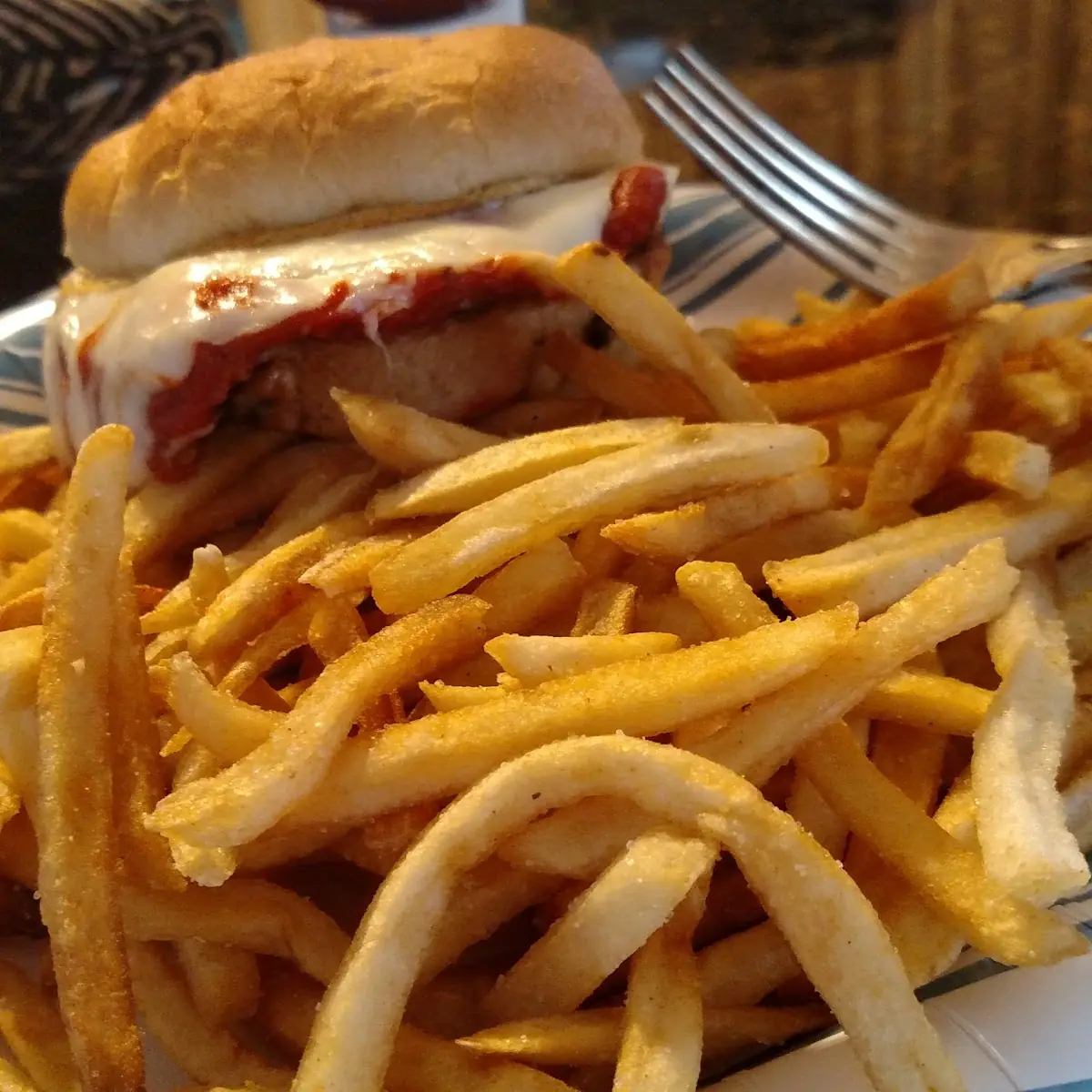 Pizza Burger and Fries