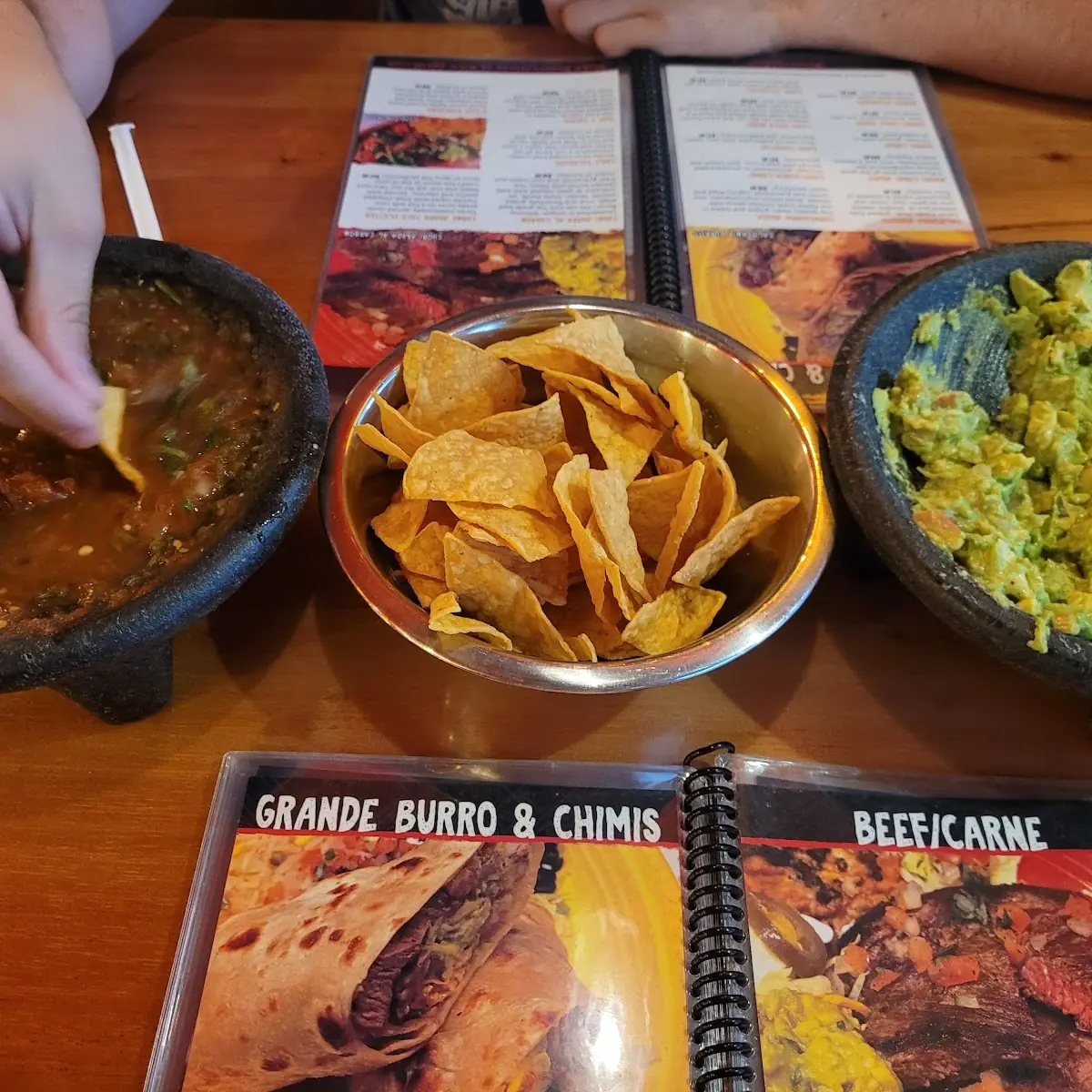 Fresh Table Side Salsa and Chips and Guacamole